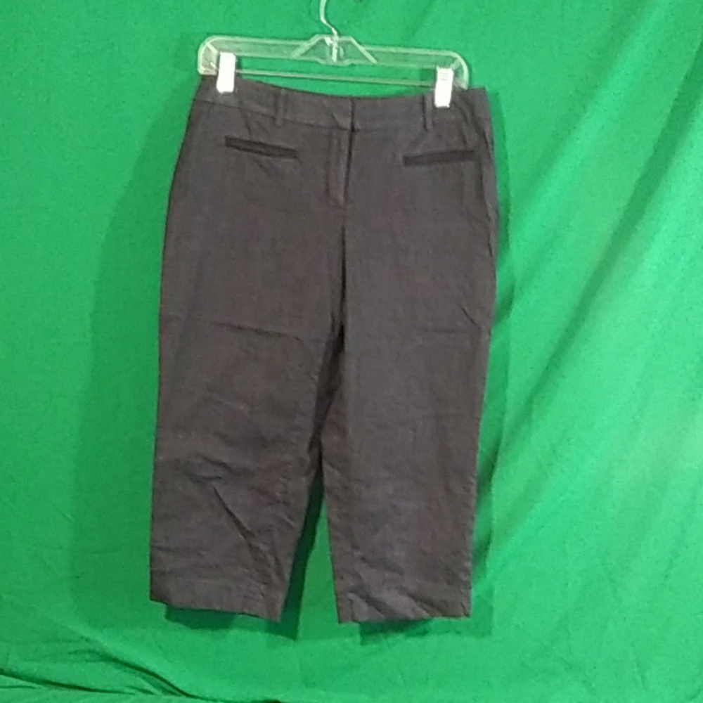 LOFT Julie capri dress pants gray sz 8p - Picture 1 of 7